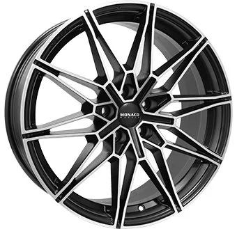 Alu platišče MONACO WHEELS GP18 9,5x20 5x112 ET40 CH66,5 mat črna / polirana