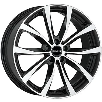 Alu platišče MAK WOLF 7,5x19 5x112 ET50 CH57,1 sijajno črna / polirana