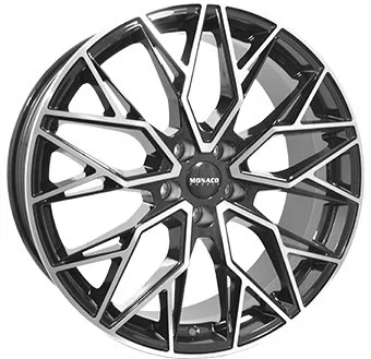 Alu platišče MONACO WHEELS GP15-FF 9,0x20 5x130 ET56 CH66,4 sijajno črna / polirana