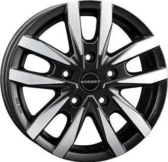 Alu platišče BORBET CW5 6,0x16 5x118 ET68 CH71,1 mat črna / polirana