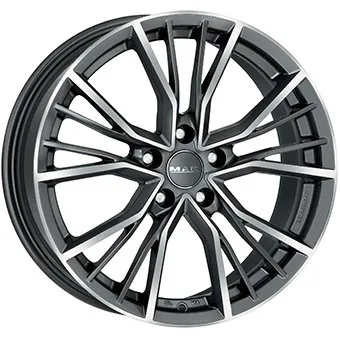 Alu platišče MAK UNION 8,5x19 5x112 ET31 CH66,4 grafitna / polirana