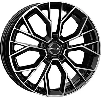 Alu platišče MAK STILO 8,5x20 5x108 ET42 CH72 sijajno črna / polirana