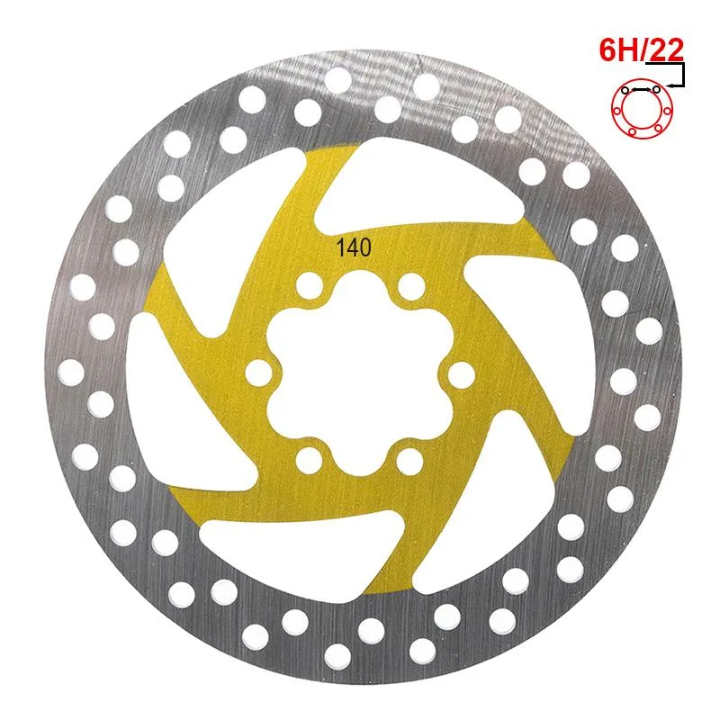 Zavorni disk 140mm 6H, rumen
